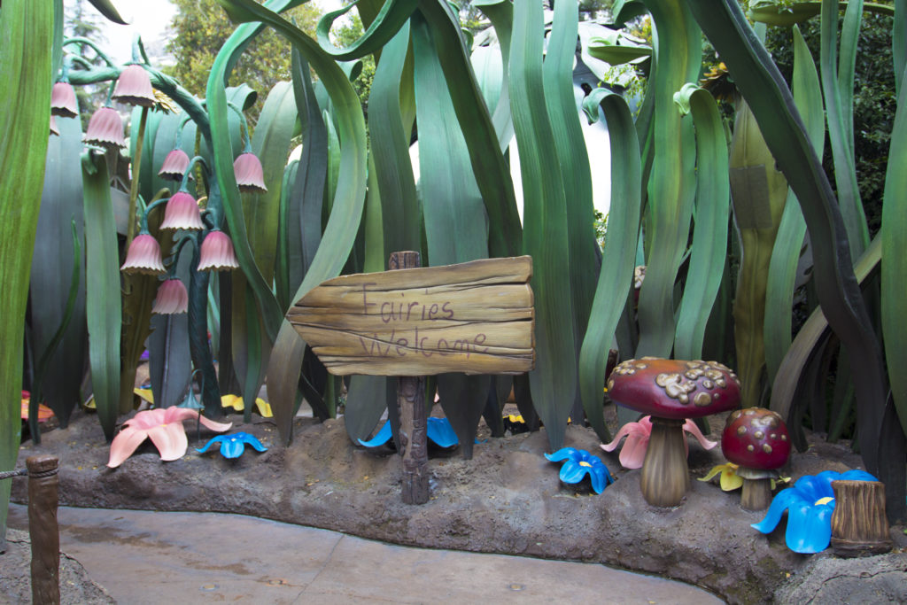 Meet Tinkerbell at Pixie Hollow in Disneyland. 