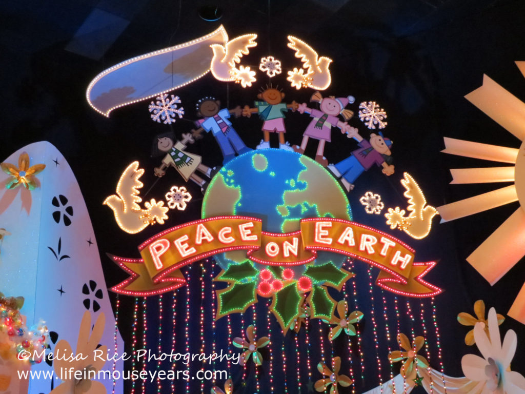 Peace on earth finale scene in It's a Small World.