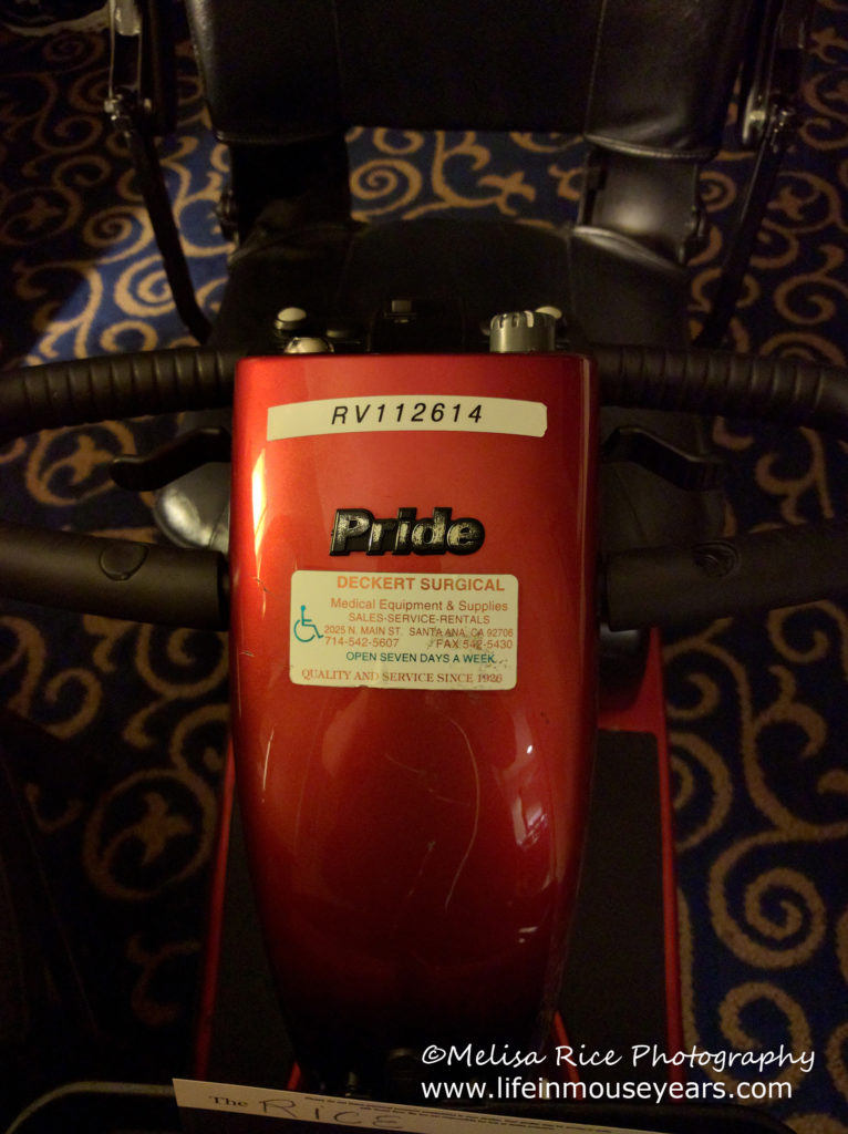 Disneyland Hotel scooter. disability