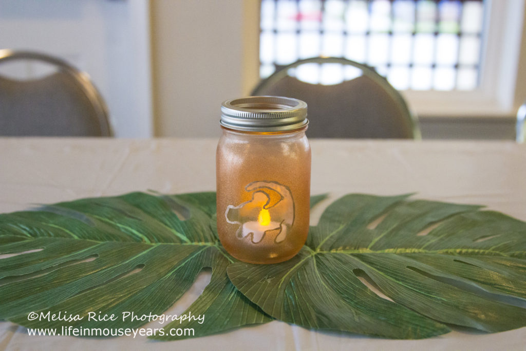 Lion King baby shower. Simba jar candle. Disney