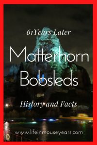 Matterhorn Bobsleds 59 Years Later www.lifeinmouseyears.com #lifeinmouseyears #matterhornbobsleds