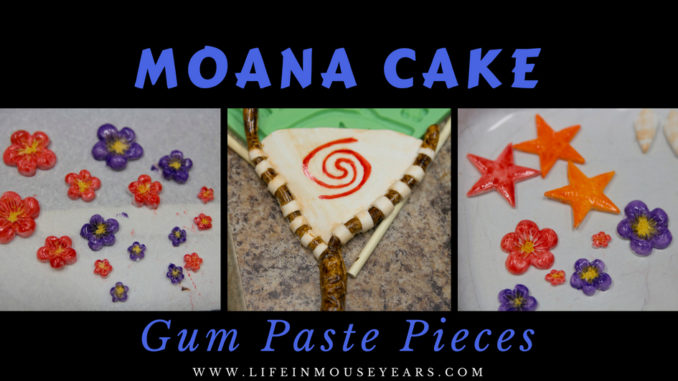 Moana Cake Gumpaste Pieces. Life in Mouse Years. #cake #yummy #homemade #moana #yum #disney