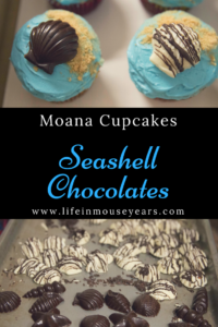 Moana Cupcakes Seashell Chocolates
