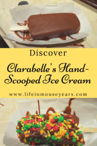 Discover Clarabelle's Hand-Scooped Ice Cream www.lifeinmouseyears.com #lifeinmouseyears #dca #californiaadventure #clarabelles #icecream #food #yumm #yummy