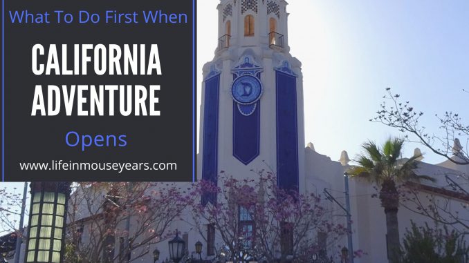 What to Do First When California Adventure Opens www.lifeinmouseyears.com #lifeinmouseyears #californiaadventure